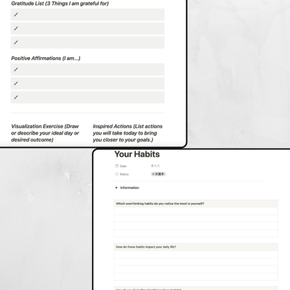 [Notion Template] Stop Overthinking Worksheet