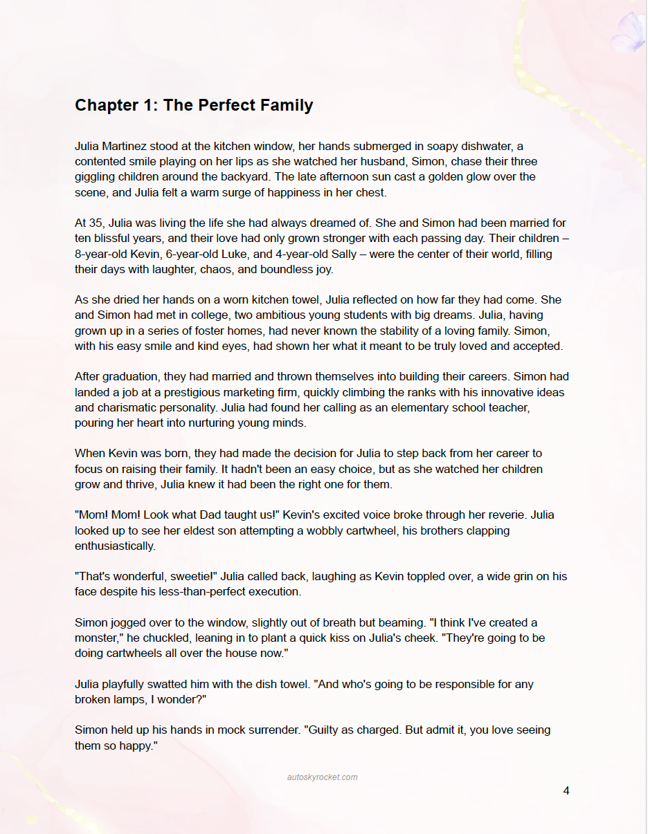 A single mother with three young children, at her wit's end. After helping a strange woman, her life changes dramatically...