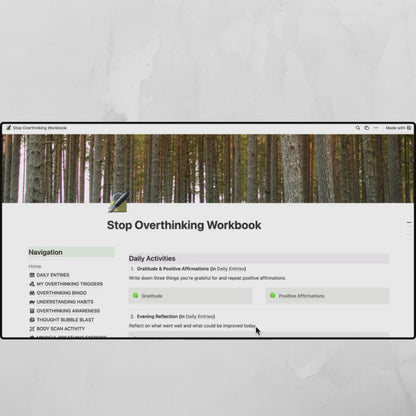 [Notion Template] Stop Overthinking Worksheet